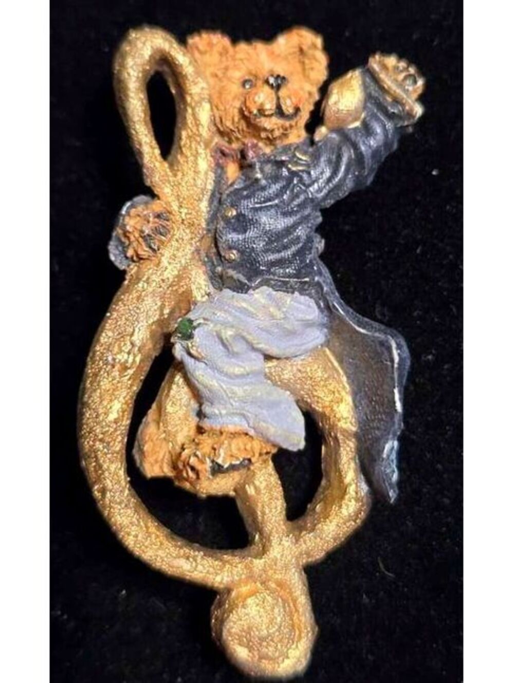 Boyds Bears & Friends BearWear Bearthoven Music Note Treble Clef Pin